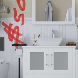 Hermoso Vanity Nuevo  En Su Caja Size 30x18.5 Incluye. El Edpejo  No La Llave El Top Es De Piedra 