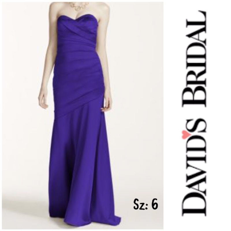 Final Sale NWT Davids Bridal Long Sweetheart Dress Sz:6