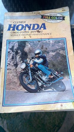 Honda Manual for Honda 650 fours 1979 to 1982