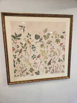 Bird Framed Gold Art Piece Beautiful
