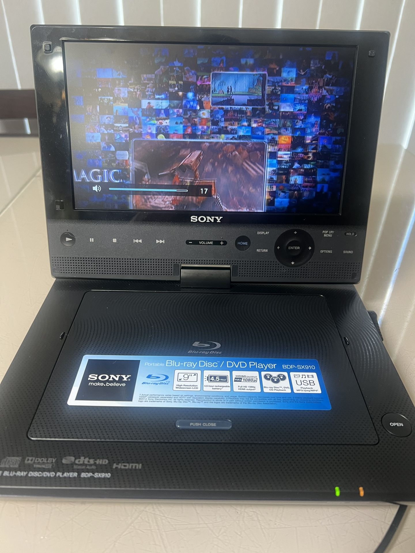 美品/ソニー◇9V型 ポータブル BDプレーヤー☆BDP-SX910/完動品 未使用