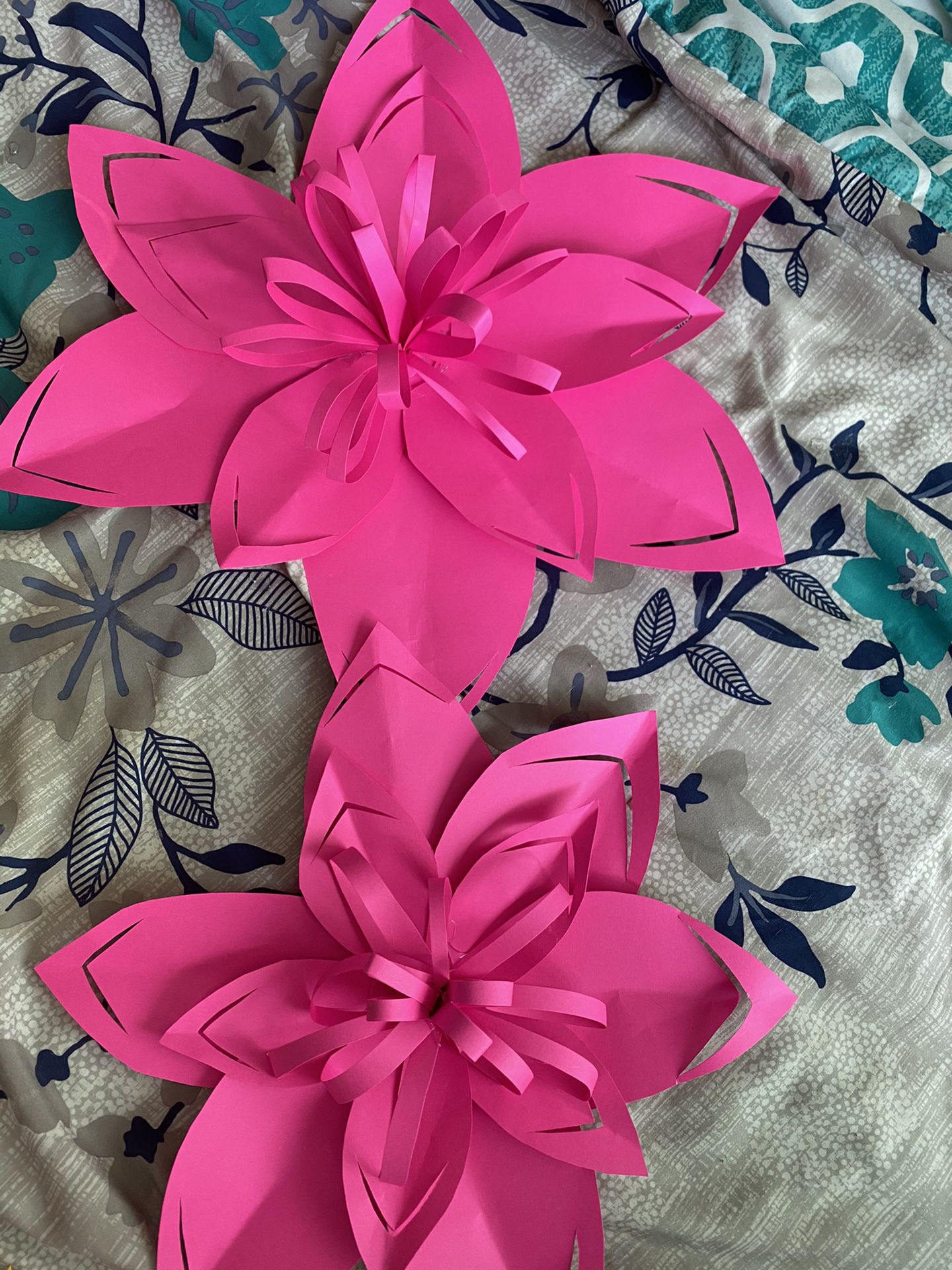 Set of paper flower for decoration