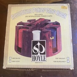 Vintage Hoyle Pocker Chip Rack with Chips