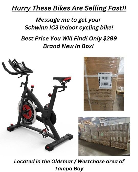 New Scwinn Exercise Bike IC3 Indoor Cycling