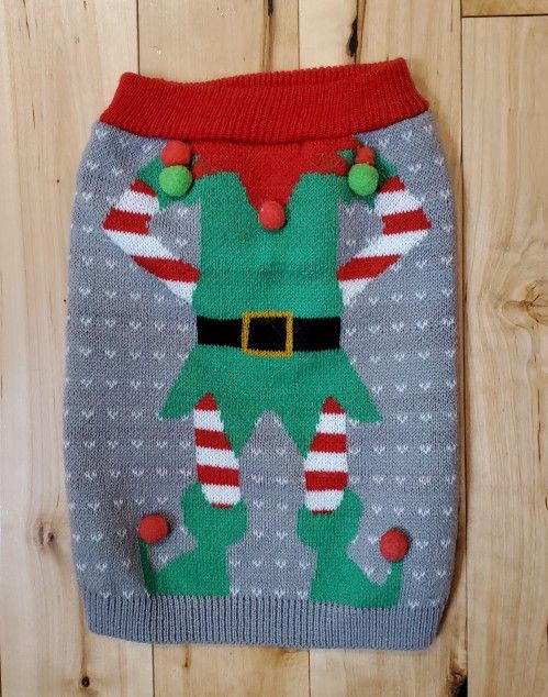 NEW Pet Holiday 3D Elf Dog Sweater (M)