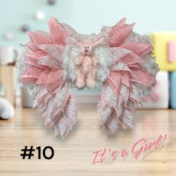 Baby Girl Wing Wreath 