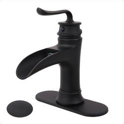Solid Brass Waterfall Spout BRUSHED NICKEL