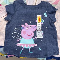 New Peppa Pig Shirt 12 Mos