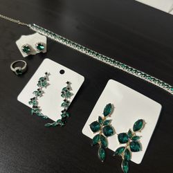 Emerald Green Jewelry Set 