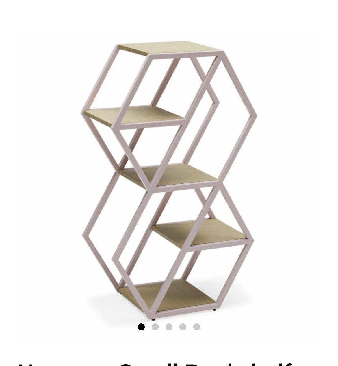 Hexagon Bookshelf by Drew Barrymore Flower Home Pearisian Pink