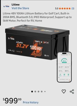 51.2v Lithium (LFP) Golf Cart Battery