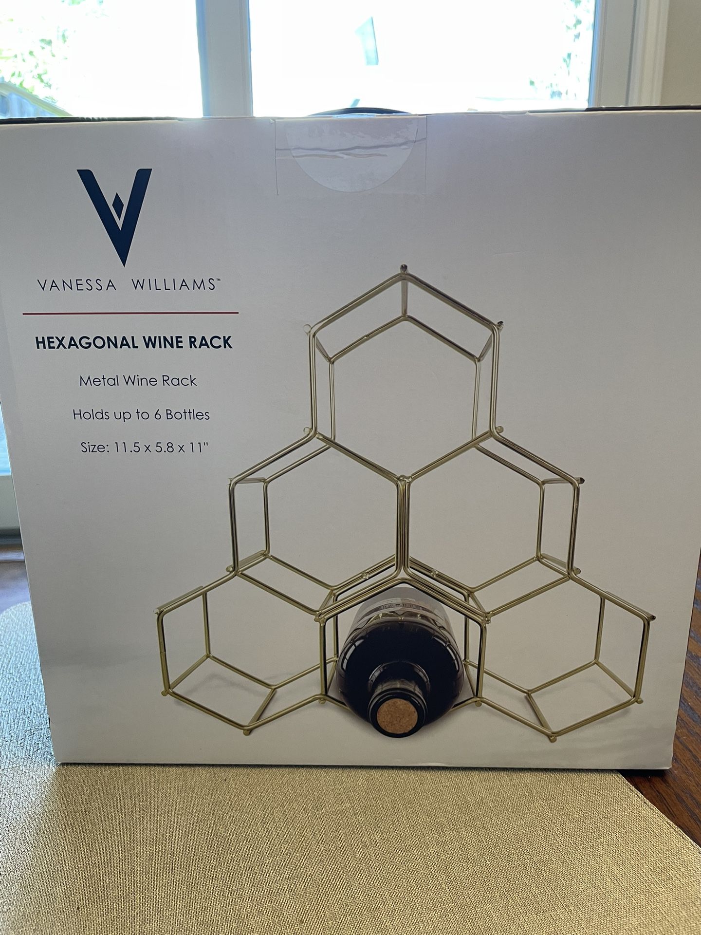 New! Vanessa Williams Hexagonal Wine Rack