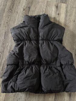 black puffer vest