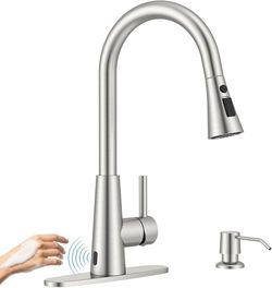 Touchless Kitchen Faucet With Soap Dispenser