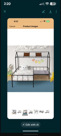 L-shaped Playhouse Twin Bed