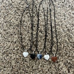 Resin Heart Pendant Necklace Lot