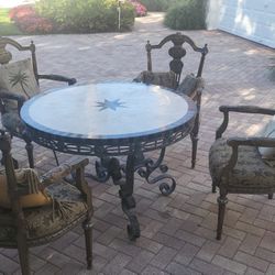 DINING ROOM TABLE AND 4 CHAIRS