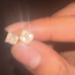 Gold And Diamond Earrings