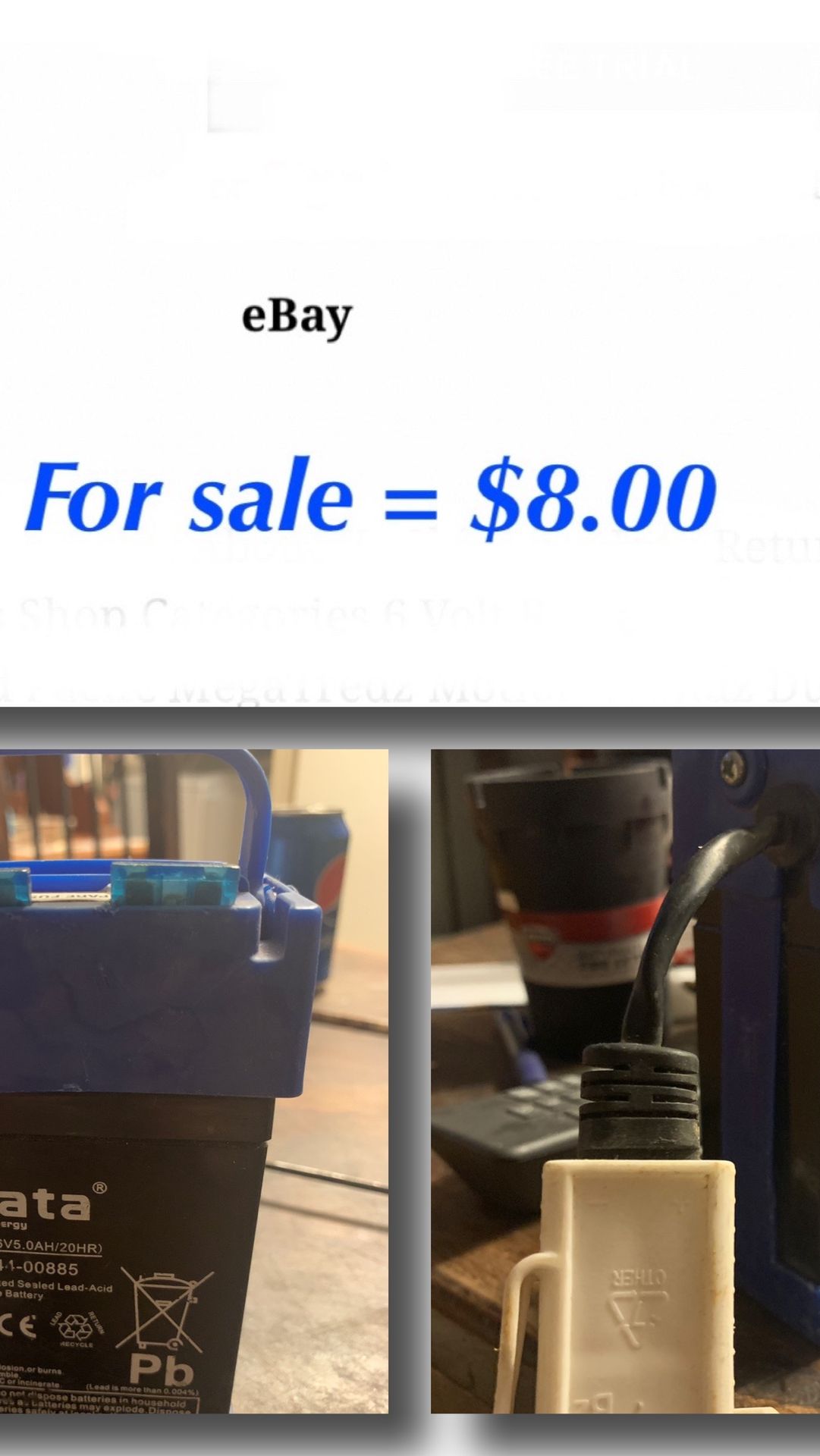 Rechargeable battery fuse for motorized kids car(toy)