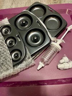 Non-Stick Donut Baking Pan Set with Batter Dispenser