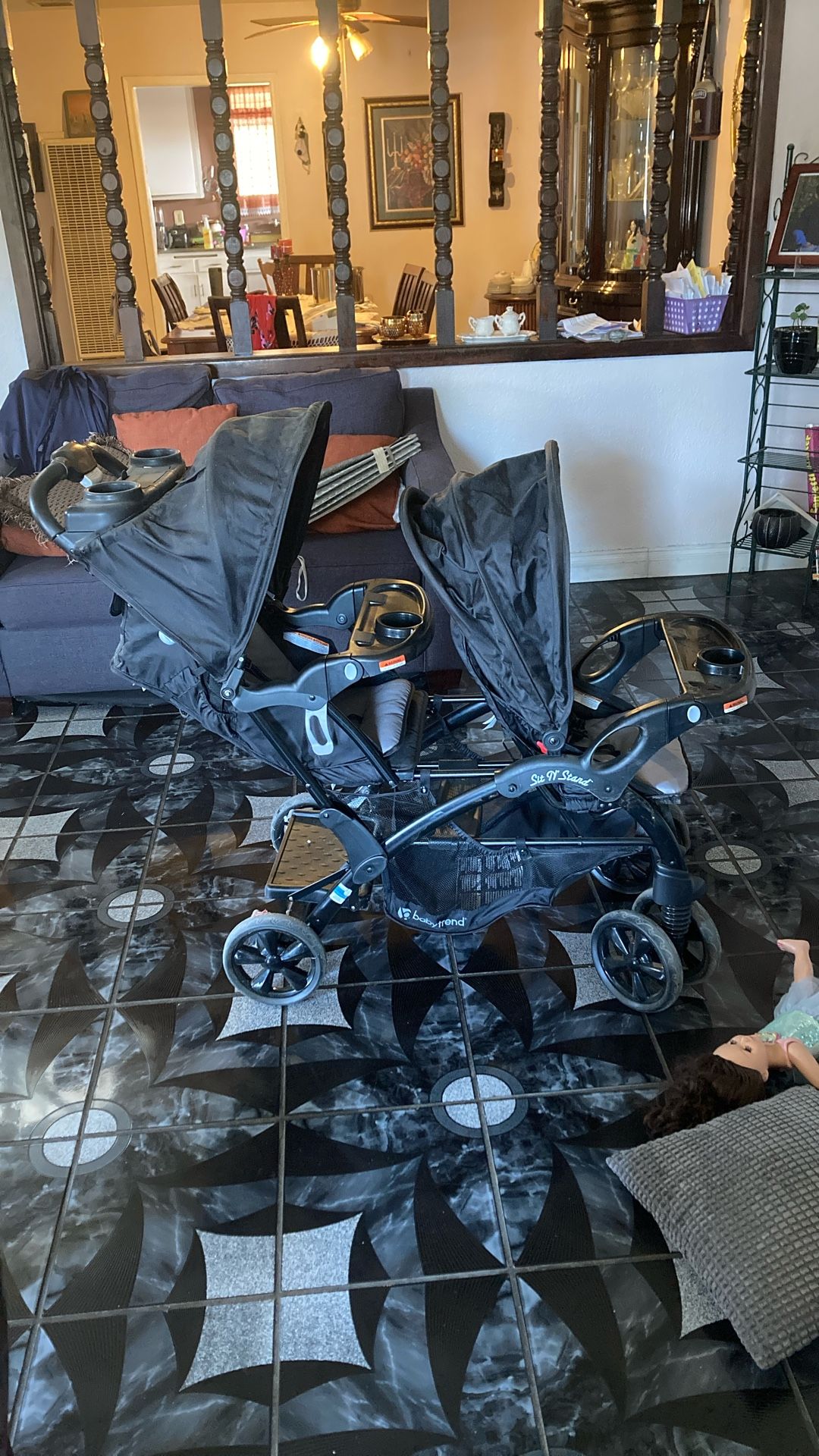 Sit and stand stroller
