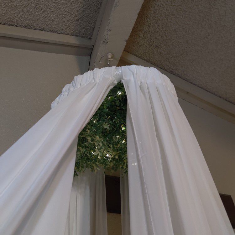 Rustic Ceiling Drapes Wedding Decor