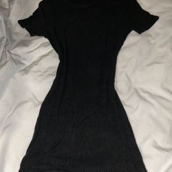 Brandy Melville Black Ribbed Dress