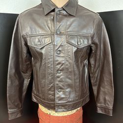 VTG Gap Men’s Trucker Jacket Br XS XLNT