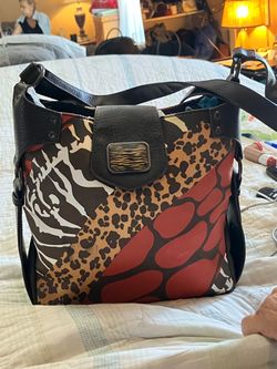Mixed Animal Print Shoulder Bag