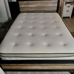 Brown Full Pillowtop Bed
