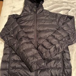 Black Puffy Jacket, Eddie Bauer