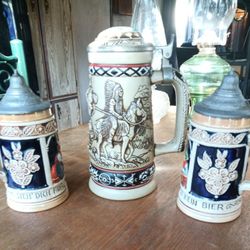 Three Beer Steins Out Of The Avon Collection