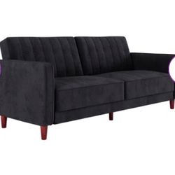 Black Velvet Futon Like New!!!! $100
