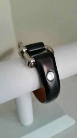 Omega Leather Bracelet.