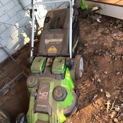 Greenworks 40V 20" Twin Blade Lawn Mower AND Edge Trimmer