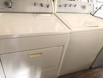 Whirlpool Silver Edition Washer Dryer Commercial Grade means HEAVY DUTY - They are built to last! Super Capacity Washer has 8 Cycle and 4 Temper