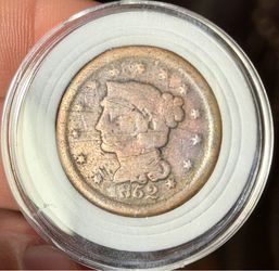 Wow 😮! 1852 Braided Hair Large Cent – Early U.S. Large Penny – Antique Coin