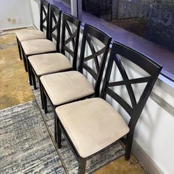 Folding Wood and Cloth Chairs