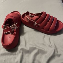 UGG Red Yeah Slides. Size 8