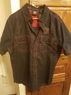 Black Harley Davidson Men's Shirt