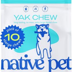 Native Pet Yak Cheese Himalayan Dog Chews XLarge - Long Lasting Dental Sticks for Extra Large Breeds – 100% All Natural Himalayan Yak Chews
