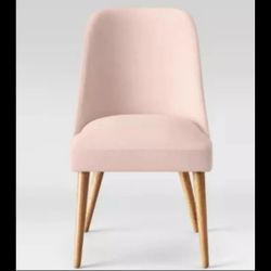 Brand New Alahag Geller Modern Chair Natural Oak Finish Pink 
