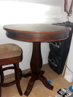 wooden tables
