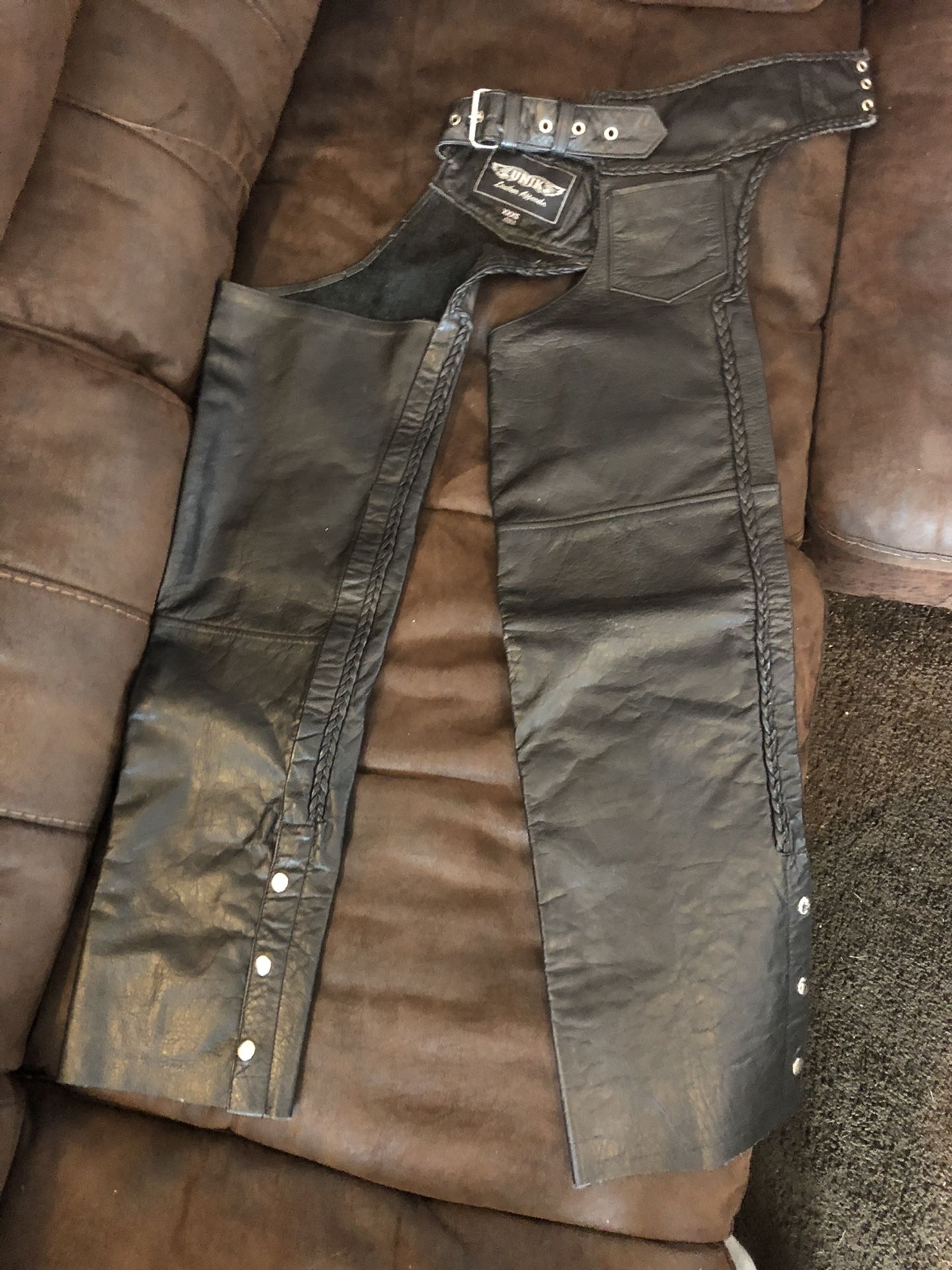 Woman’s leather motorcycle gear