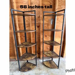 2 corner shelves