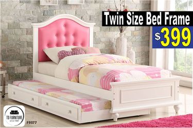Girl Bed frame with trundle