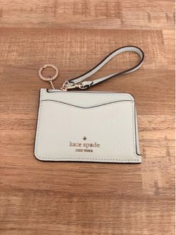 Kate Spade Zip Cardholder Wristlet & Keychain - Gold Hardware