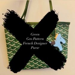 Green Geo Pattern Purse