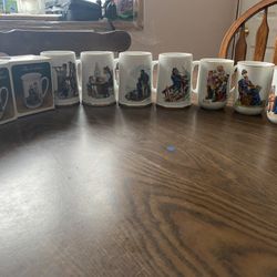 Lot Of Norman Rockwell Mugs