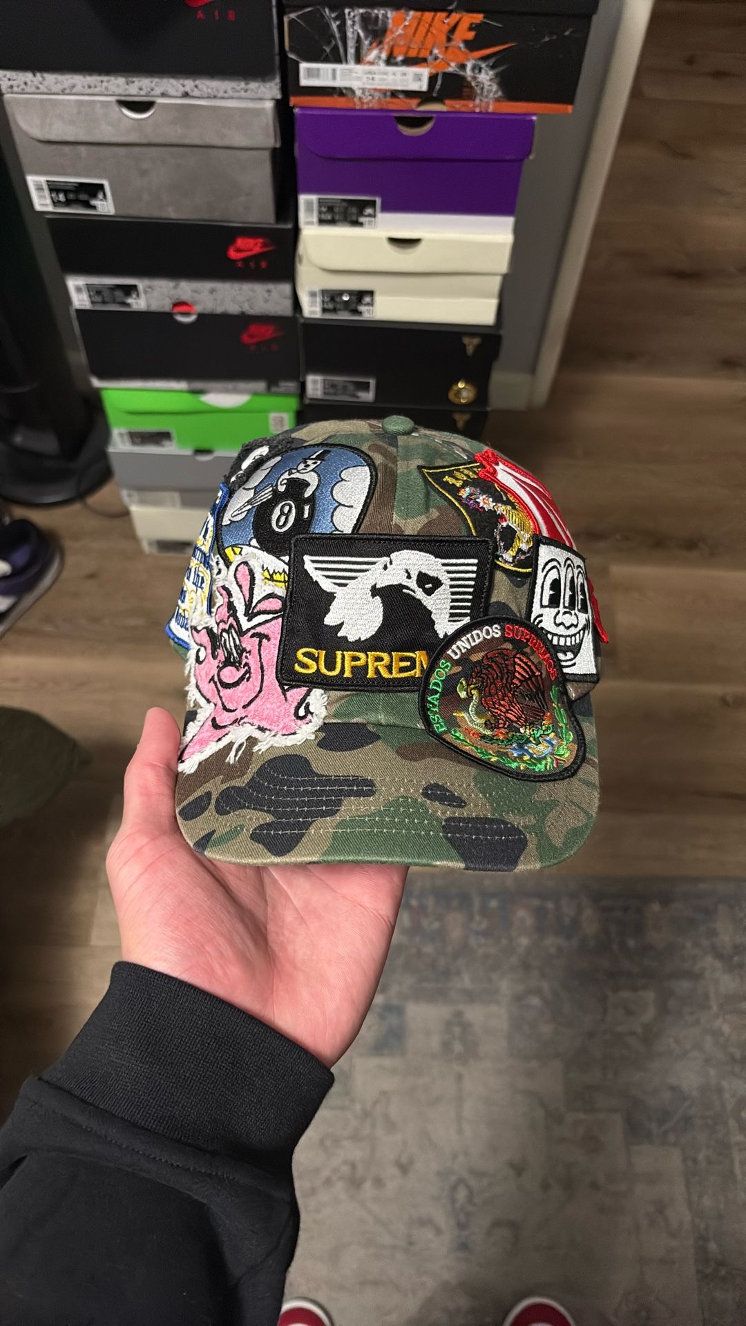 Supreme Patches Hat Camo